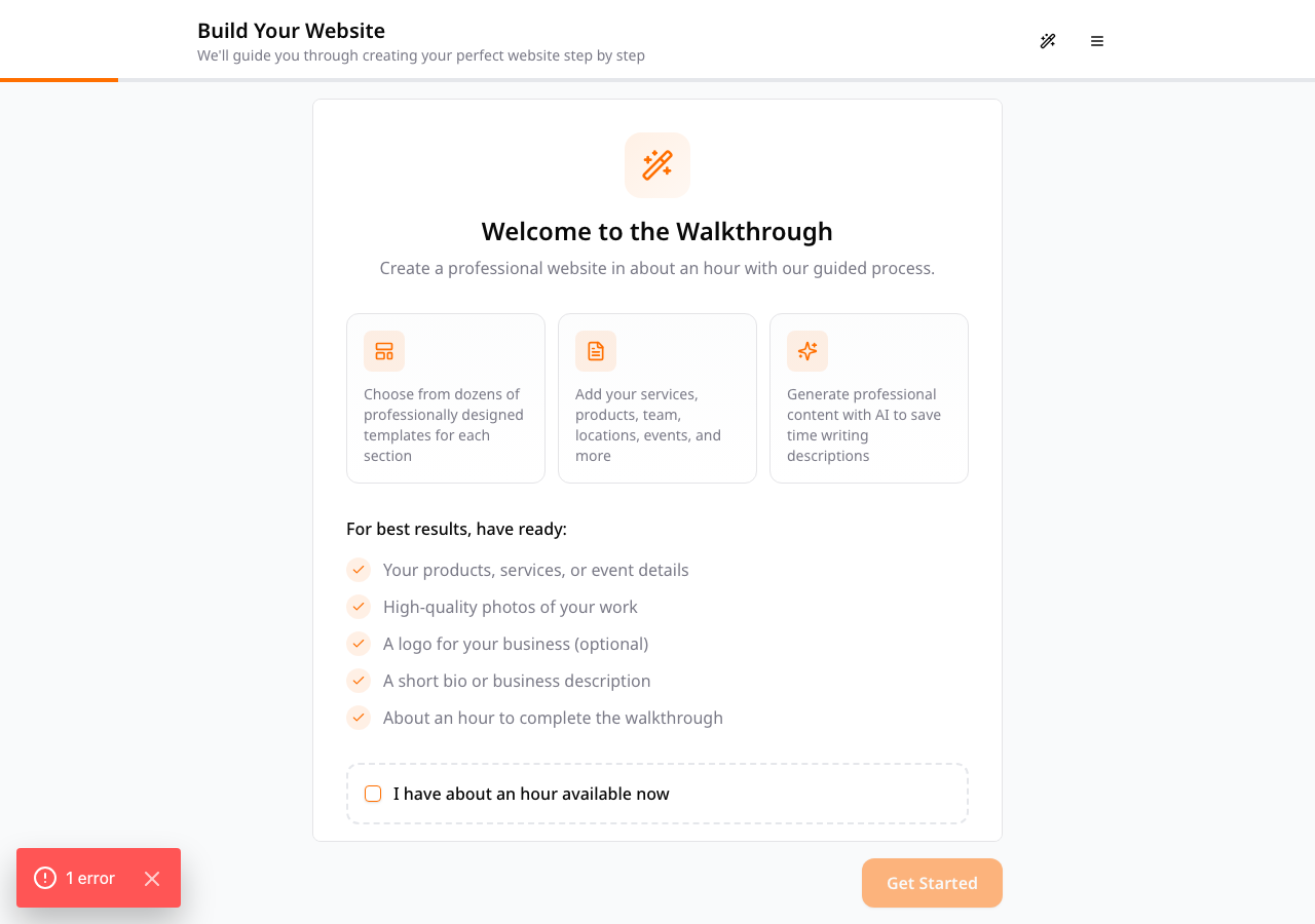 The walkthrough introduction